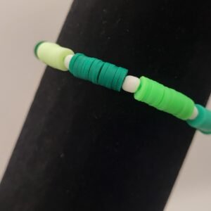 Green Clay bead bracelet.