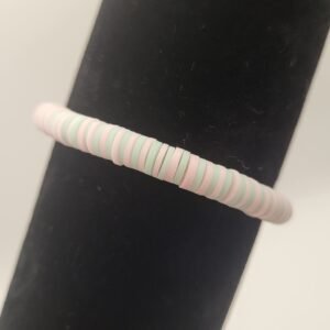Baby Pink & Baby Blue Clay bead bracelet.