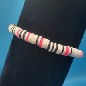 Multicolored clay bead bracelet